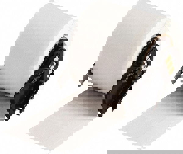 Label Maker Label: Clear & White, Vinyl, 250 per Roll, 1 Roll